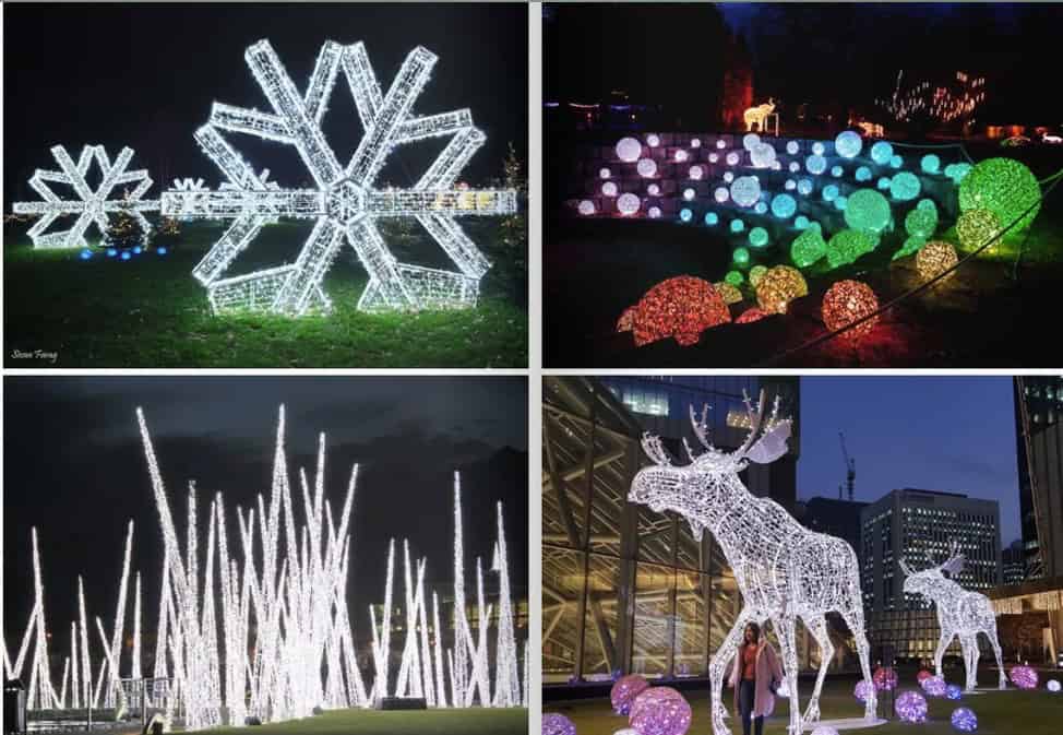 Collage of Christmas dec